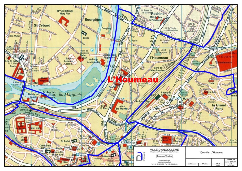 plan du quartier de l'houmeau